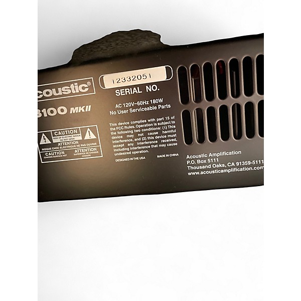 Used Acoustic B100 100W 1x15 Bass Combo Amp