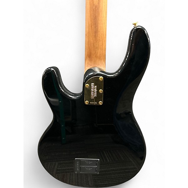 Used Ernie Ball Music Man Stingray 4 String Black and Gold Electric Bass Guitar