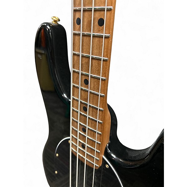 Used Ernie Ball Music Man Stingray 4 String Black and Gold Electric Bass Guitar