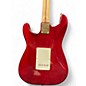 Used Squier Pro Tone Stratocaster transparent red Solid Body Electric Guitar