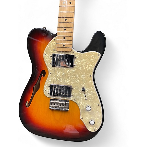 Used Fender Classic Series '72 Telecaster Thinline 3 Color Sunburst Hollow Body Electric Guitar