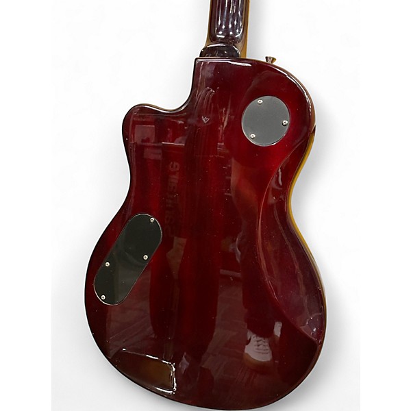 Used Hagstrom D2F Cherry Sunburst Hollow Body Electric Guitar