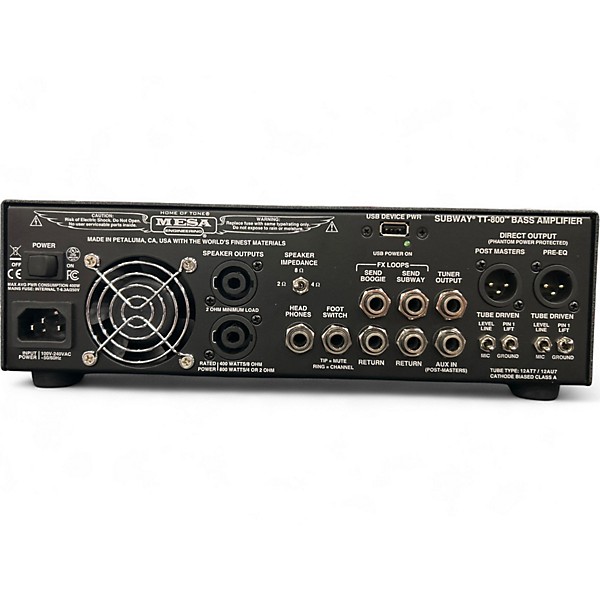 Used MESA/Boogie SUBWAY TT-800 Tube Bass Amp Head