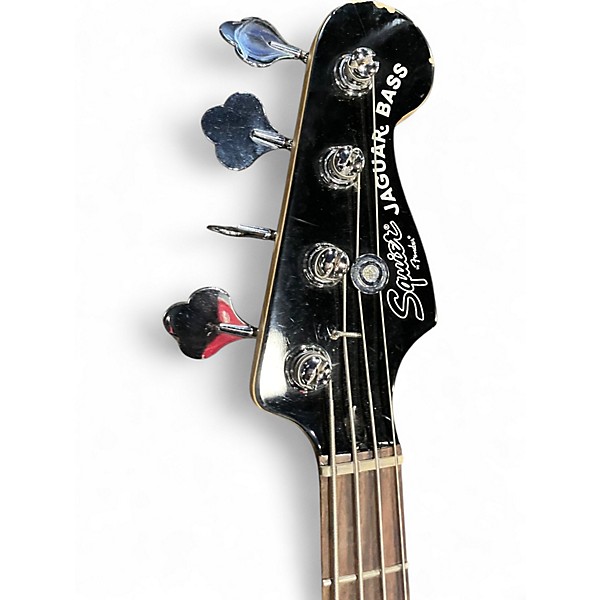 Used Squier jaguar bass Silver Electric Bass Guitar