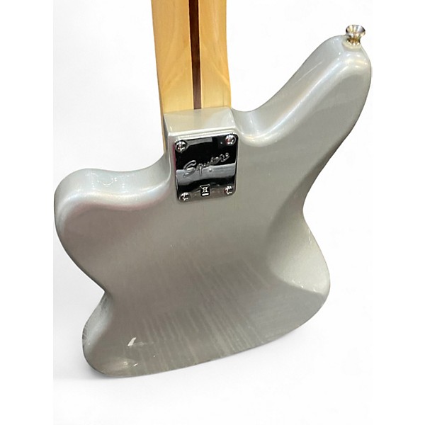 Used Squier jaguar bass Silver Electric Bass Guitar