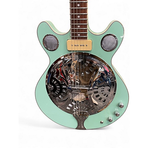 Used Eastwood DELTA 6 Green Resonator Guitar