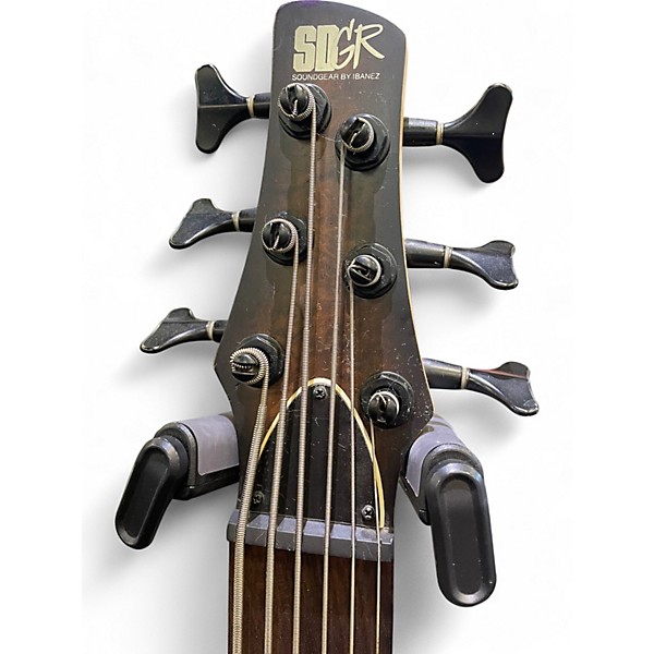 Used 2014 Ibanez SR406BCW NATURAL BURL BURST Electric Bass Guitar