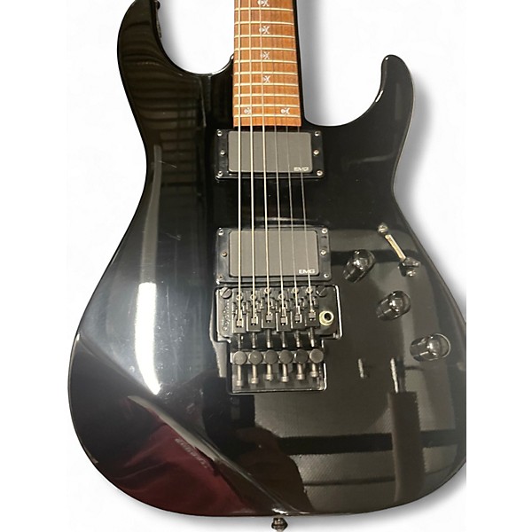 Used ESP KISO KH-2 Custom Shop Black Solid Body Electric Guitar
