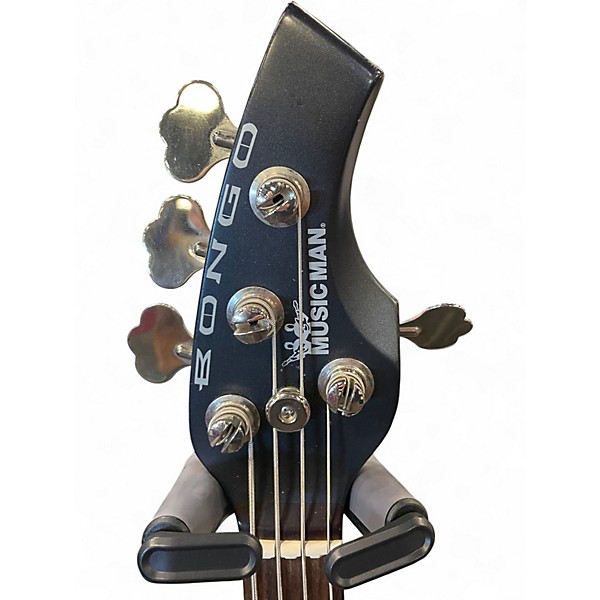 Used Ernie Ball Music Man Bongo 4 HH Sapphire Black Electric Bass Guitar