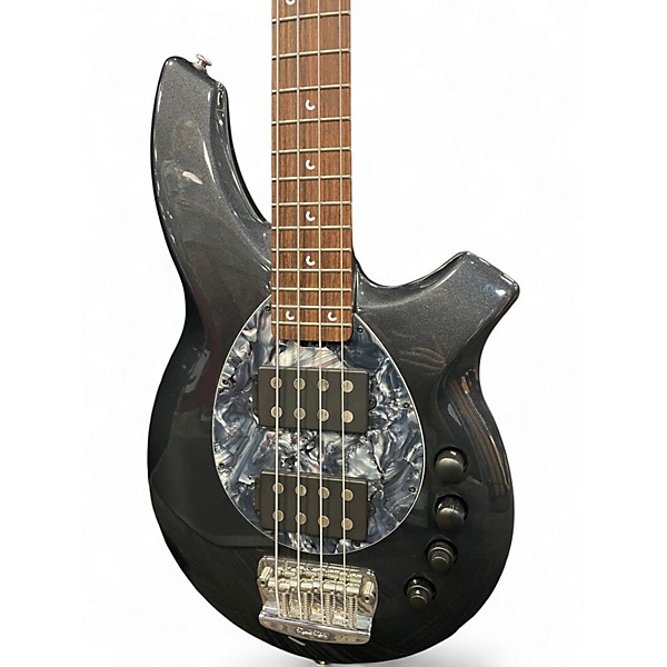 Used Ernie Ball Music Man Bongo 4 HH Sapphire Black Electric Bass Guitar