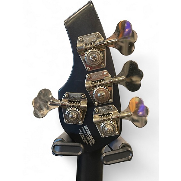 Used Ernie Ball Music Man Bongo 4 HH Sapphire Black Electric Bass Guitar