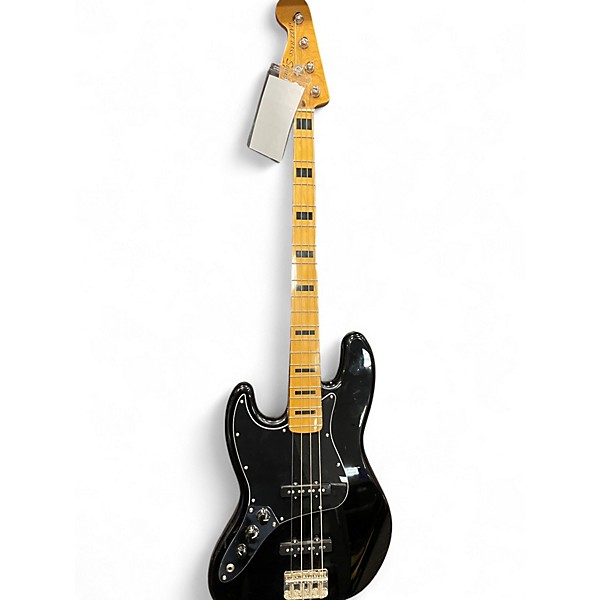 Used Squier JAZZ BASS Black Solid Body Electric Guitar