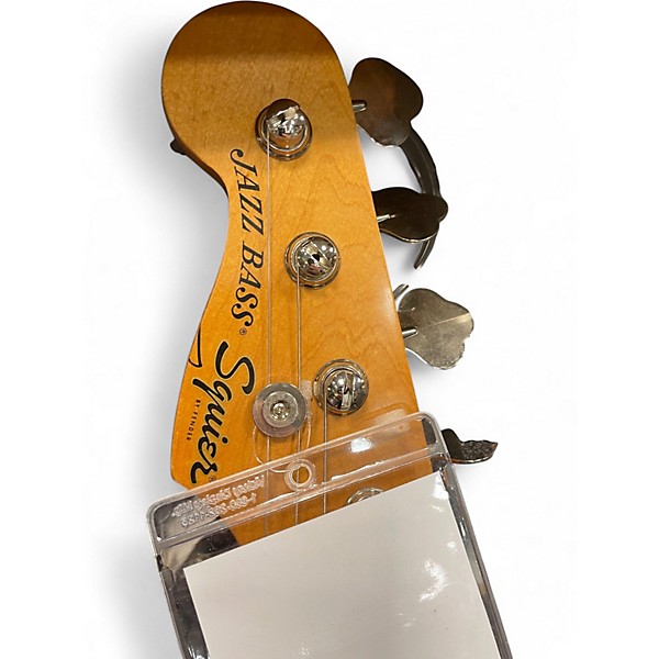 Used Squier JAZZ BASS Black Solid Body Electric Guitar