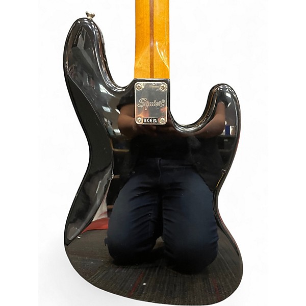 Used Squier JAZZ BASS Black Solid Body Electric Guitar