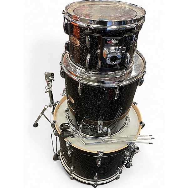 Used Pearl 3 Piece Session Studio Select Black Galaxy Sparkle Drum Kit