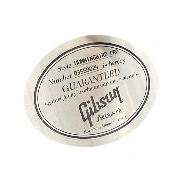 Used Gibson Hummingbird Pro sunburst Acoustic Electric Guitar