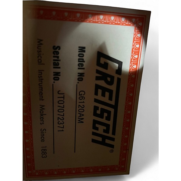 Used Gretsch Guitars G6120 Chet Atkins Signature Amber Hollow Body Electric Guitar