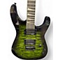 Used Jackson JS20 Dinky transparent green Solid Body Electric Guitar