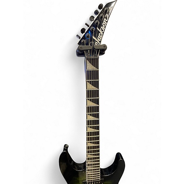 Used Jackson JS20 Dinky transparent green Solid Body Electric Guitar