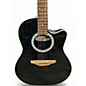Used Ovation 1861AX-5 Standard Balladeer Black Acoustic Electric Guitar
