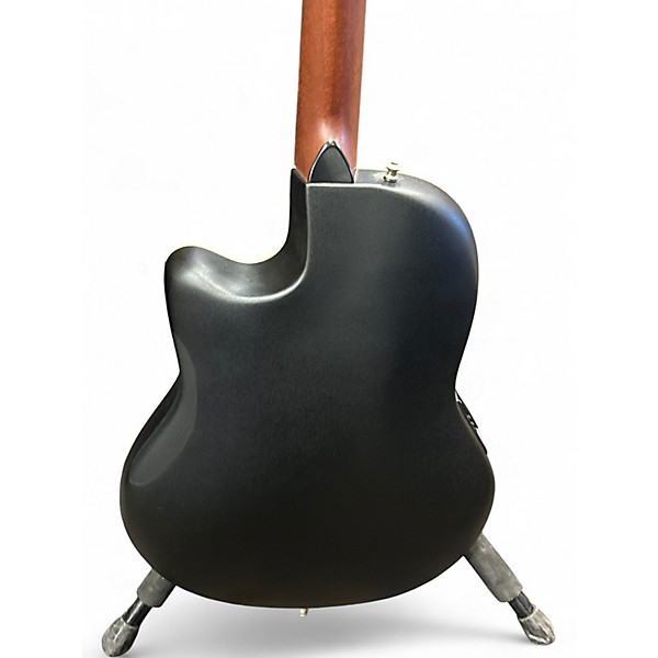Used Ovation 1861AX-5 Standard Balladeer Black Acoustic Electric Guitar