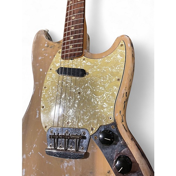 Vintage 1971 Fender MUSIC MASTER Worn Natural Solid Body Electric Guitar