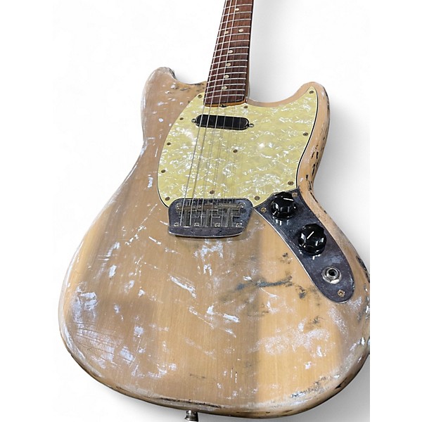 Vintage 1971 Fender MUSIC MASTER Worn Natural Solid Body Electric Guitar