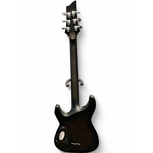 Used Schecter Guitar Research C1 Platinum Trans Black Solid Body Electric Guitar