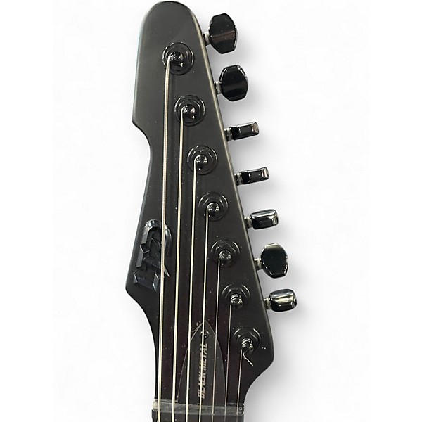 Used ESP LTD PHOENIX BLACK METAL 7 STRING Matte Black Solid Body Electric Guitar