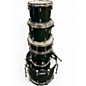 Used Yamaha 5 Piece Oak Custom Emerald Green Drum Kit thumbnail