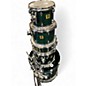 Used Yamaha 5 Piece Oak Custom Emerald Green Drum Kit