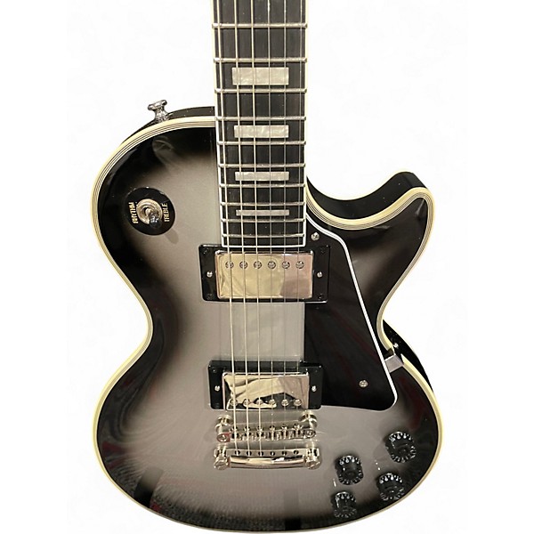 Used Epiphone Les Paul Custom Silver Burst Solid Body Electric Guitar