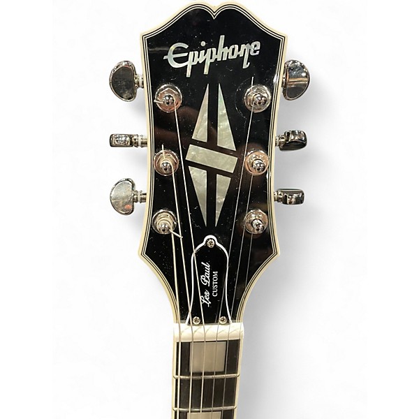 Used Epiphone Les Paul Custom Silver Burst Solid Body Electric Guitar
