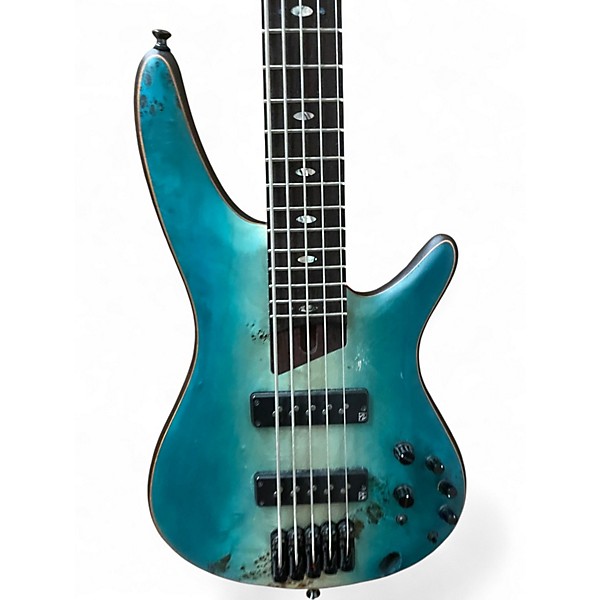 Used Ibanez SR1605B TEAL Electric Bass Guitar