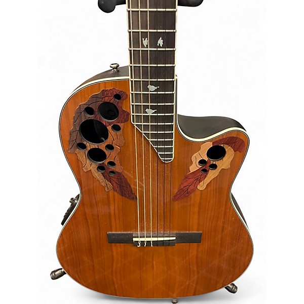 Used Ovation ce44c Natural Classical Acoustic Electric Guitar