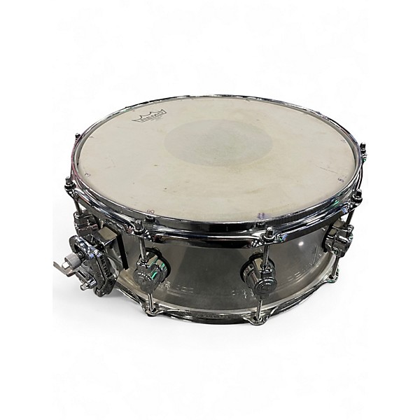Used DW 5X14 Design Series Acrylic Snare Clear Drum