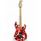 Used EVH Striped Series Red with Black and White Stripes Solid Body Electric Guitar thumbnail