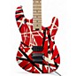Used EVH Striped Series Red with Black and White Stripes Solid Body Electric Guitar