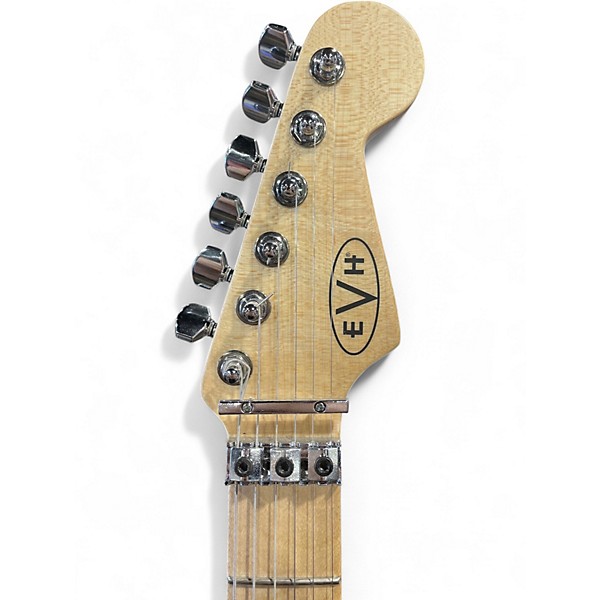 Used EVH Striped Series Red with Black and White Stripes Solid Body Electric Guitar