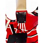Used EVH Striped Series Red with Black and White Stripes Solid Body Electric Guitar