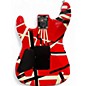 Used EVH Striped Series Red with Black and White Stripes Solid Body Electric Guitar