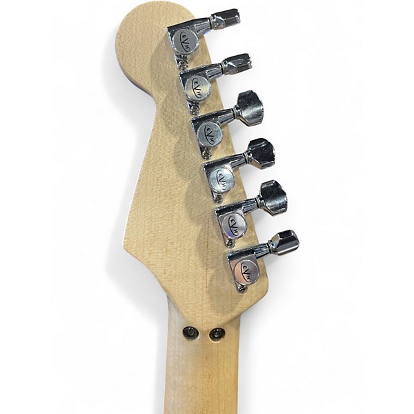 Used EVH Striped Series Red with Black and White Stripes Solid Body Electric Guitar