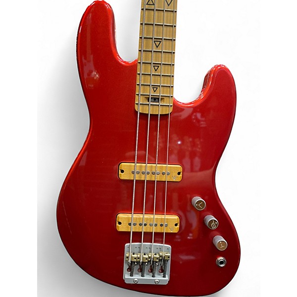 Used Valiant MiniBass Red Electric Bass Guitar