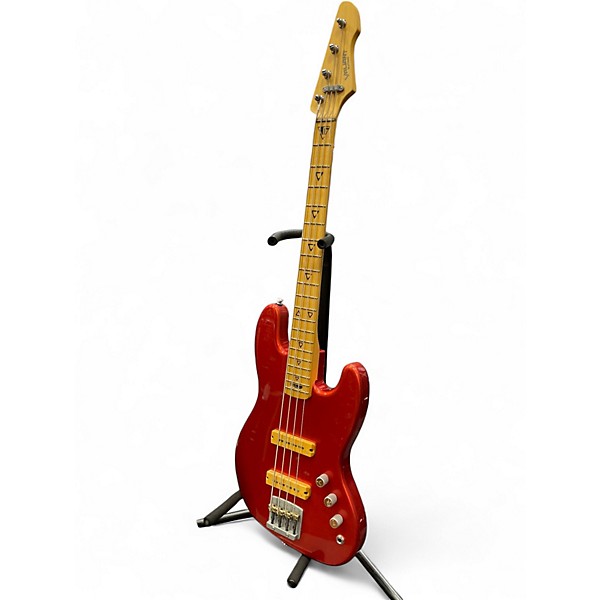 Used Valiant MiniBass Red Electric Bass Guitar