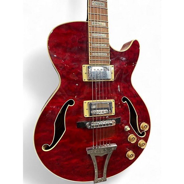 Used Ibanez AG85 TRANSPARENT RED Hollow Body Electric Guitar