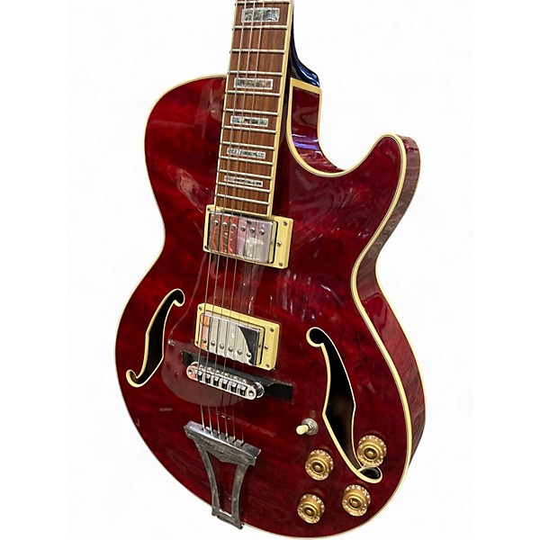 Used Ibanez AG85 TRANSPARENT RED Hollow Body Electric Guitar