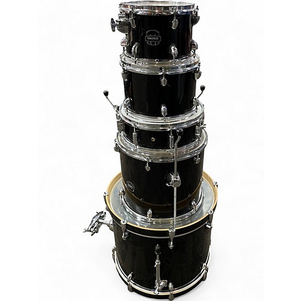 Used Mapex 5 Piece Storm Black Drum Kit