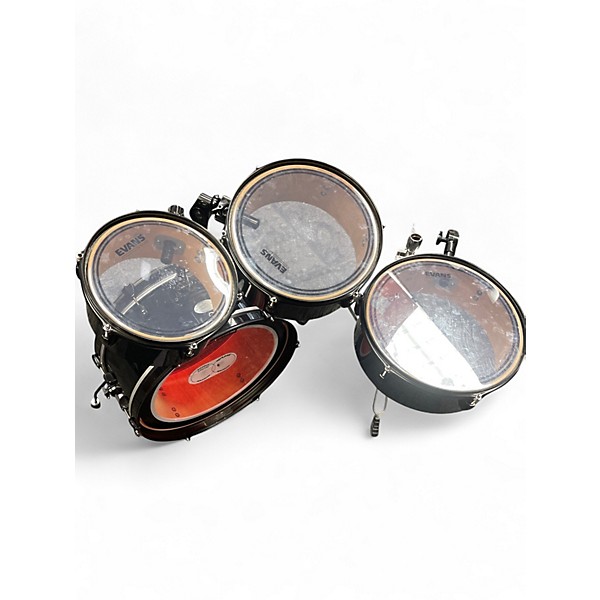 Used Pearl 4 Piece Rhythm Traveler Compact Black Drum Kit