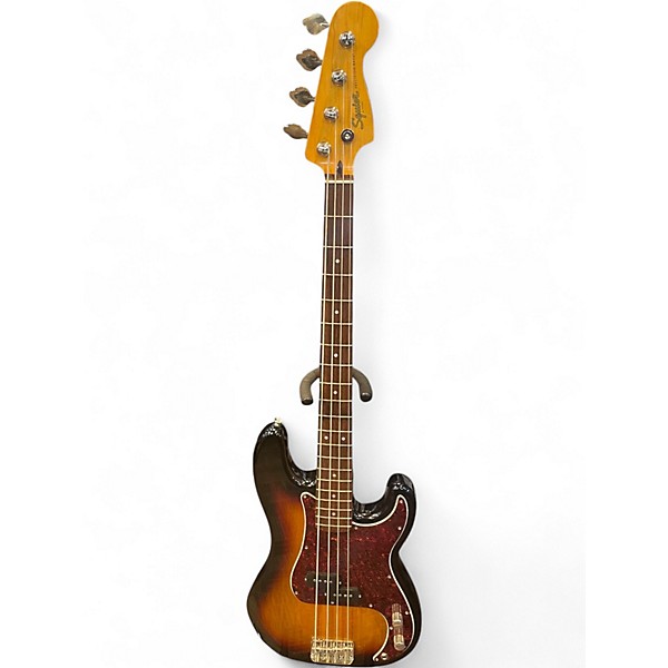 Used Squier Classic Vibe 1960S Precision Bass 3 Tone Sunburst Electric Bass Guitar