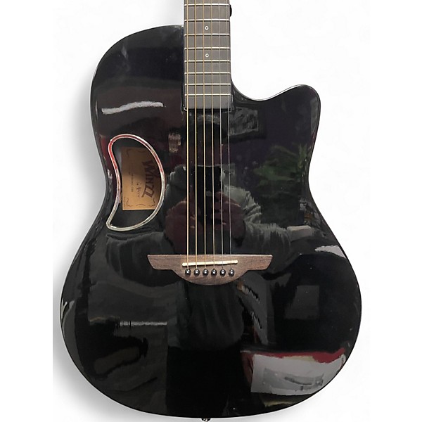 Used Winnz AFO300C Black Acoustic Electric Guitar